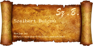 Szeibert Bulcsú névjegykártya